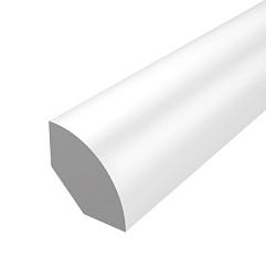 Угол внутренний вспененный округлый четверть 1/4 (10х10мм) 2700 мм белый; Идеал
